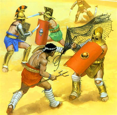 Gladiators Dueling In The Ring Roman Gladiators Ancient History