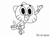 Gumball Coloring Pages Amazing Color Printable Sheet Colouring Print Getdrawings Cartoon Spiderman Unikitty Sheets Getcolorings Template sketch template