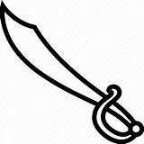 Sword Pirate Saber Sharp Cutlass Drawing Icon Blade Weapon Iconfinder Drawings Line Getdrawings sketch template