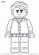 Bruce Lego Banner Draw Drawing Step Tutorials Drawingtutorials101 sketch template
