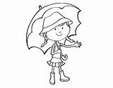 Umbrella Girl Coloring Coloringcrew Pages Nature Colouring Girls sketch template