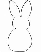 Bunny Easter Outline Template Clipart Crafts Simple Bunnies Templates Rabbit Outlines Easy Printable Baby Craft Printables Kids Happy Clip Påsk sketch template
