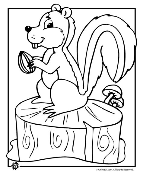 fall coloring pages autumn animals animal jr