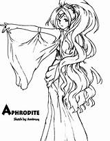 Aphrodite Coloring Drawing Pages Easy Kids Draw Color Goddess Greek Drawings Adult Colouring Print Gods Choose Board sketch template