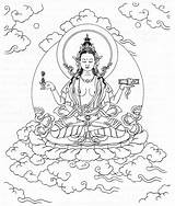 Buddha Tattoo Buddhist Coloring sketch template