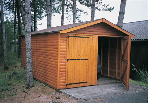 garage en bois avec porte double kompact