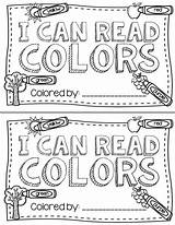 Printable Kindergarten Color Book Books Colors Reading Words Word Kids Freebie Preschool Guided Laura Use Cute Coloring Beginning Worksheets Teaching sketch template