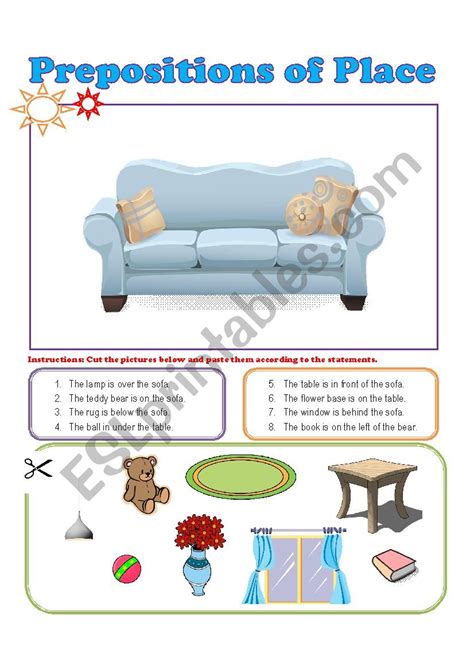prepositions  place esl worksheet  sonyta