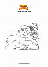 Hulk Spiderman Ausmalbild Supercolored sketch template