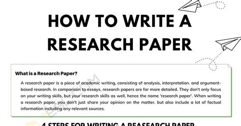 write  research paper  english  simple steps esl
