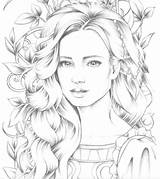 Coloring Etsy Pages Fairy Adult Queens Poland sketch template