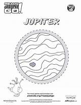 Jupiter Planet Coloring sketch template
