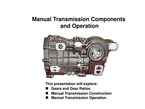 manual transmission components  operation powerpoint  id