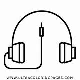 Headphones Página Enchufe Auriculares Ultracoloringpages sketch template