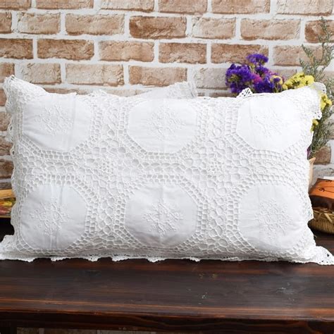 xcm crochet handmade pillowcase cover zipper pillow lace