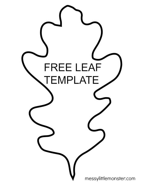 printable leaf templates fun leaf craft ideas messy  monster