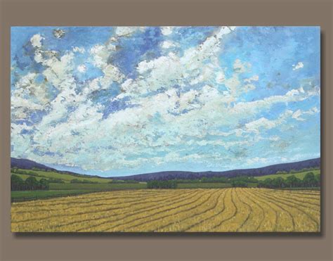 landscape painting horizontal wall art field painting large canvas