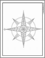 Compass Rose Coloring Pages Printable Sheet Lys Fleur Color Pdf Printabletemplates Colorwithfuzzy Printables Kids sketch template