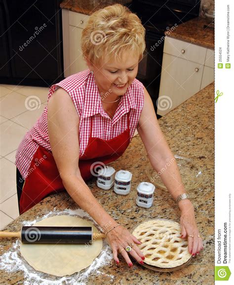 Senior Woman Baking Pie Stock Images Image 25554524