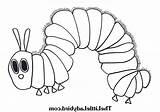 Coloring Pages Butterfly Cycle Life Caterpillar Hungry Very Comments Cartoon sketch template