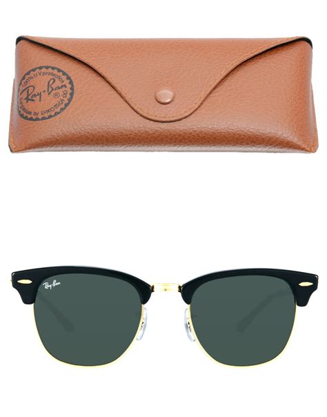 lyst ray ban clubmaster sunglasses in black for men