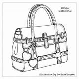 Drawing Purse Bags Coloring Designer Handbags Bag Fashion Pages Sketch Handbag Illustration Chanel Money Iconic Counter Sac Adults Getdrawings Luella sketch template