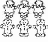 Coloring Gingerbread Pages Man Christmas Food Library Clipart Ornaments sketch template