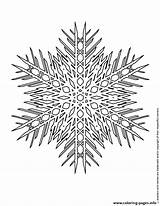 Coloring Pages Snowflake Advanced Starburst Printable Print Getcolorings Icolor sketch template