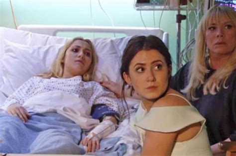 eastenders lisa visits daughter louise in hospital after prom burns daily star