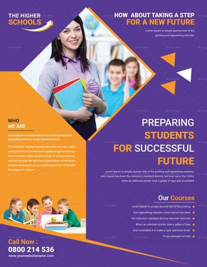 advanced education flyer template education poster design education