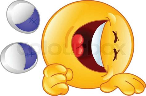 laughing emoticon stock vector colourbox