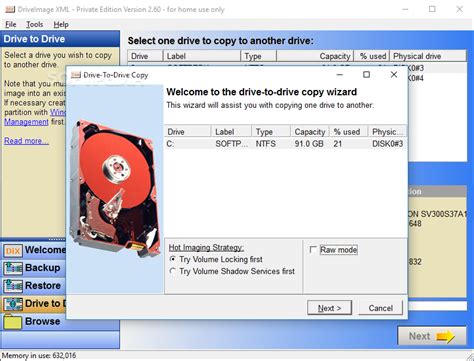 driveimage xml  backup  image logical drives  partitions create hot images copy