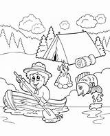 Coloring Pages Camping Summer River Colouring Kids Adventure Sheets Print Clipart Boy Color Tent Scout Sheet Cub Activities sketch template