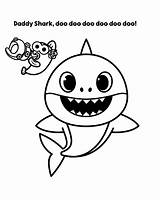 Shark Doo Colorear Mommy Tiburon Papi Dibujos Colorironline Pinkfong Coloringonly sketch template