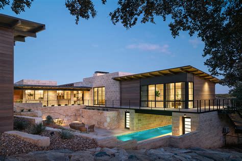 hill country contemporary ranch house voltaire