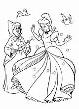 Cinderella Coloring Dress Pages sketch template