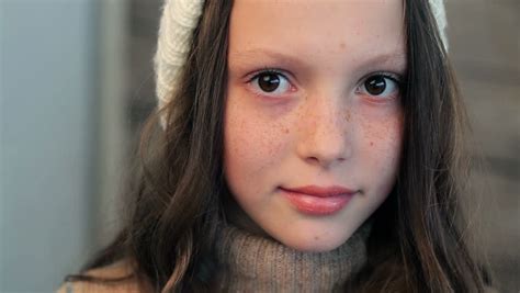 the girl with freckles and stock footage video 100