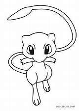 Pokemon Coloring Pages Mew Printable Pokémon Kids sketch template
