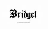 Bridget Tattoo Name Designs sketch template