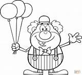 Clown Coloring Pages Balloons Balloon Printable Supercoloring Puzzle Kids Circus Drawing Crafts sketch template