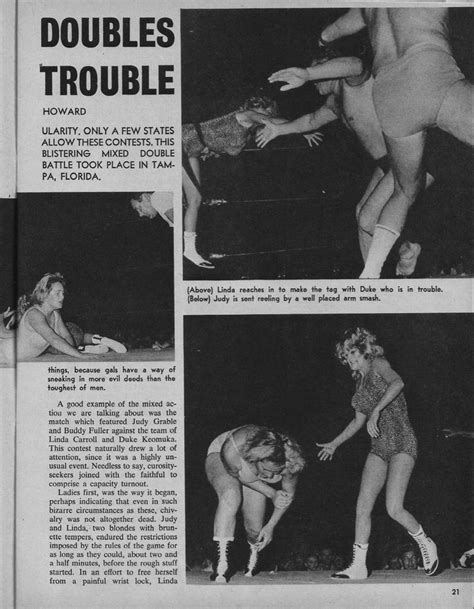 1966 June Wrestling Revue Magazine Wrestling Linda Judy