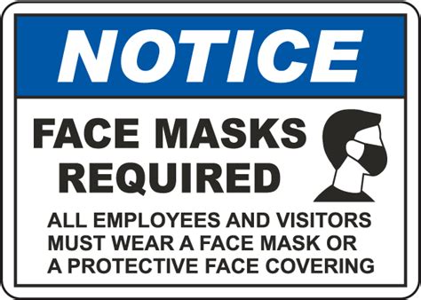 notice face masks required sign claim   discount