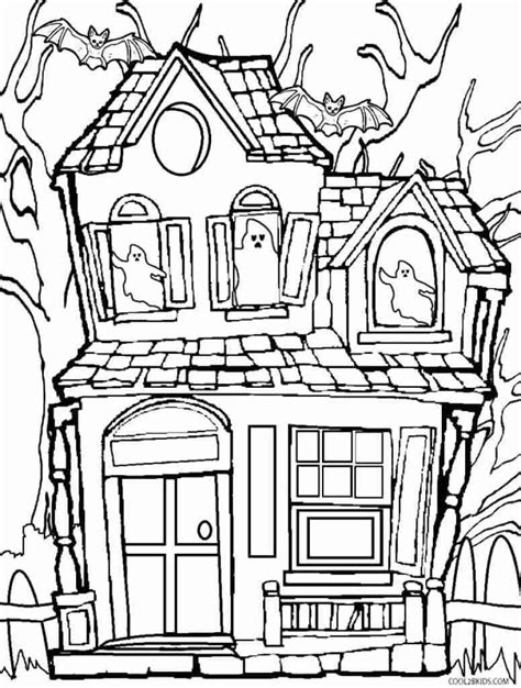 haunted house coloring pages haunted house color page  printable