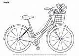 Bicycle Draw Drawing Bike Cute Step Sketch Easy Drawingtutorials101 Outline Simple Tutorials Two Drawings Wheelers Kids Wheeler Learn Coloring Painting sketch template