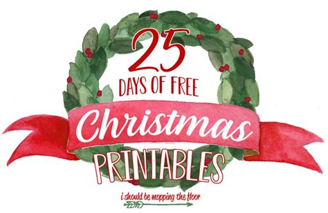 mopping  floor  days   christmas printables