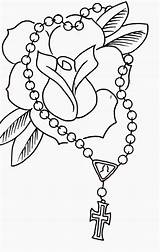 Rosary Drawing Rose Getdrawings sketch template
