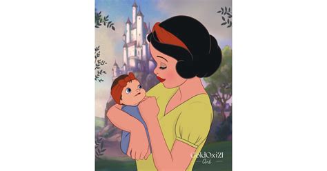 snow white as a mom artist reimagines disney princesses as moms with