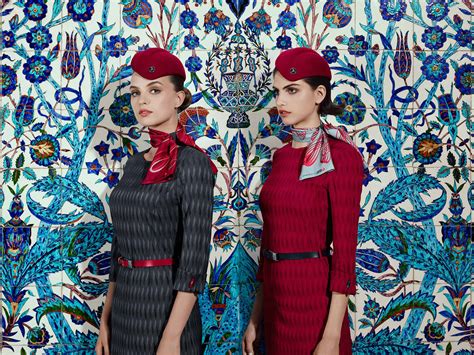 turkish airlines brings   elegant style   skies    cabin crew uniforms