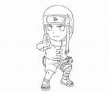 Neji Hyuga Coloring Pages Printable Random Crafty Template sketch template