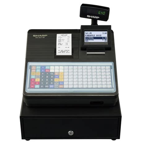 sharp xea cash register  flat keyboard electronic journal